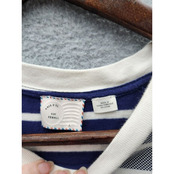 Anthropology Striped Lace Overlay Sleeveless Top Xsmall - Picture 2 of 4